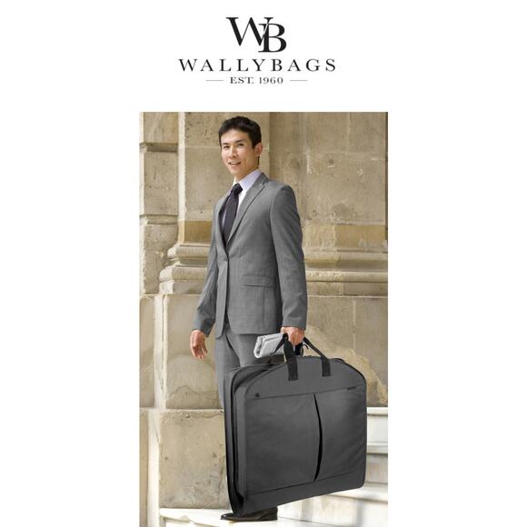 Wallybag Garment Bag 40” X 22” X 3”with large exterior pockets Like New - Picture 1 of 14